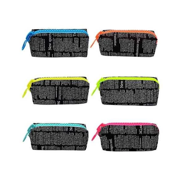 Unicus Uncs-947 Big Zip Siyah Yazılı Kalem Kutu 24Lü