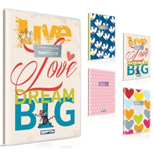Gıpta Fancy Book İplik Dikişli Plastik Kapak Defter 20x28 Çizgili 96yp 2590