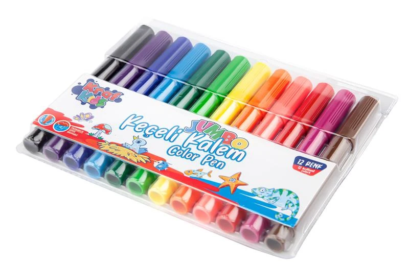 Kraf Kıds Keçeli Kalem Jumbo 12 Li 275