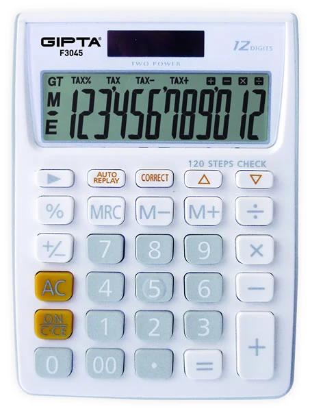 Gıpta F3045 Hesap Makinesi - 12 Hane Masa Tipi