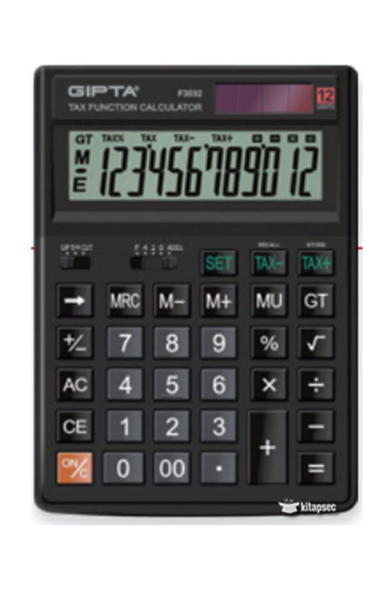 Gıpta F3032 Hesap Makinesi - 12 Hane Masa Tipi