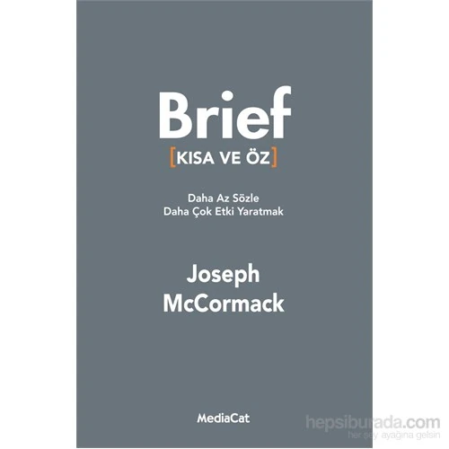 Brief " Kısa Ve Öz "-Joseph Mcmormack