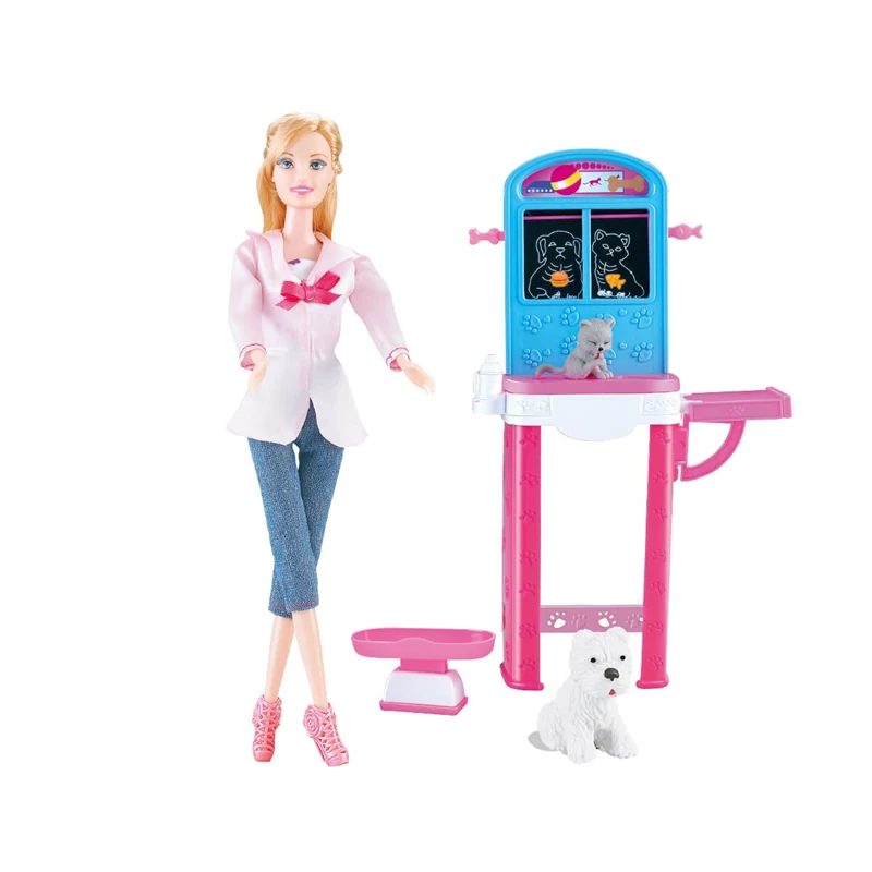 Alisha Veteriner Bebek Oyun Seti - Pembe Pantolon Yeşil Kutu