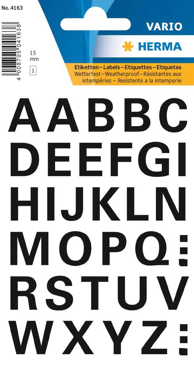 Herma 4163 Poşet Etiket A-Z Harf 15Mm