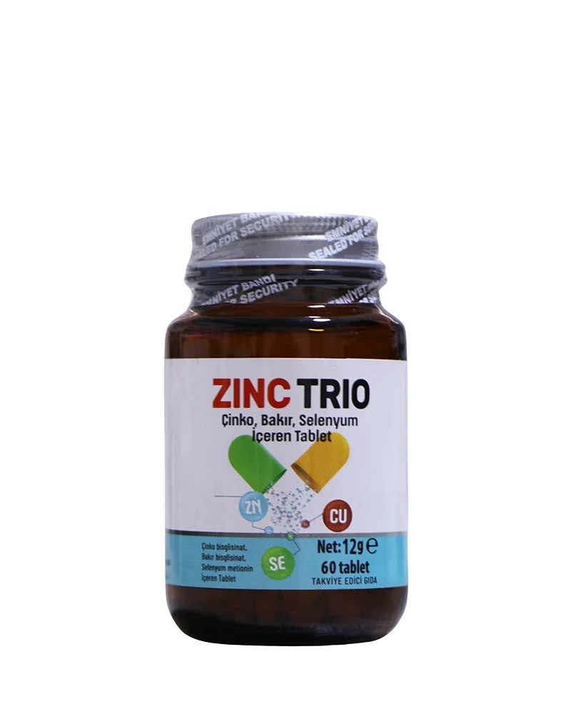 Zinc Trio 60 Tablet (çinko,bakır,selenyum)