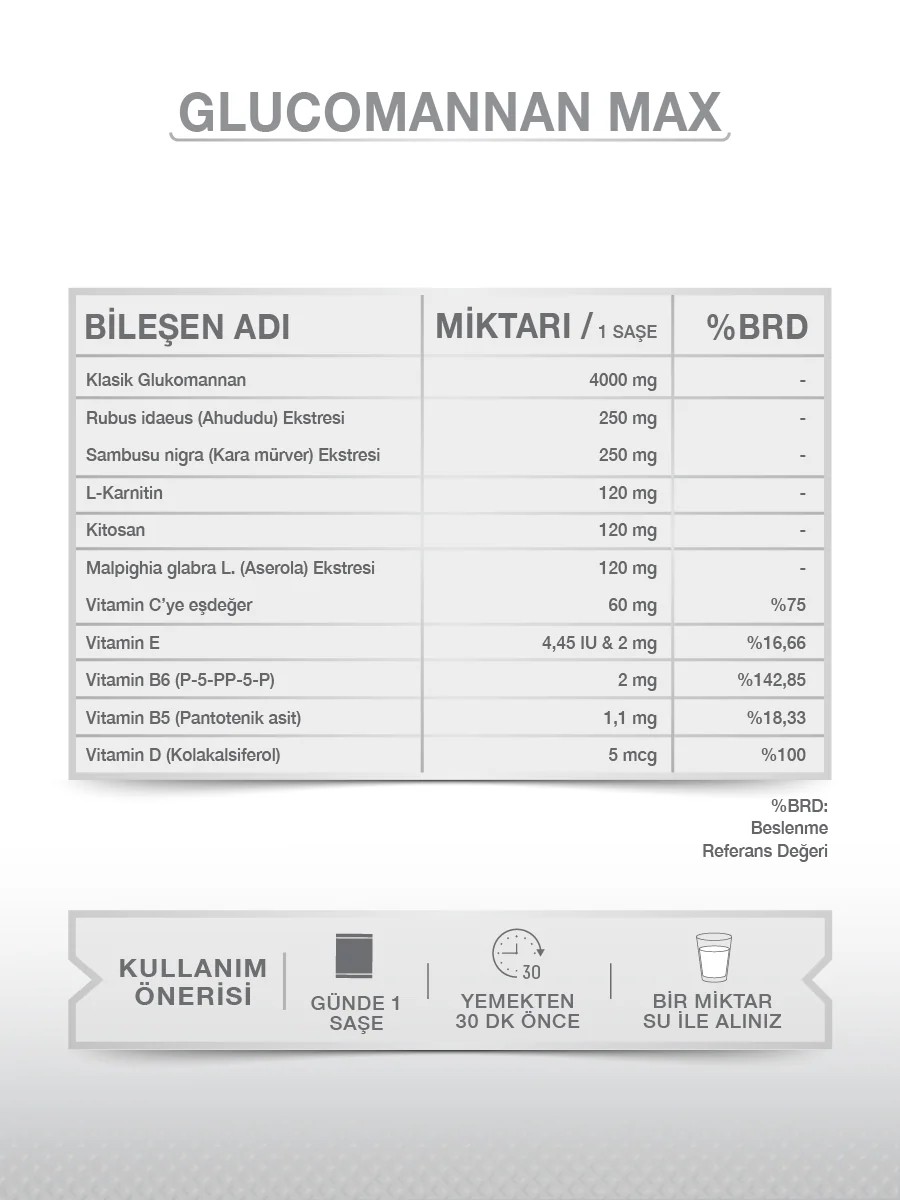 Glucomannan 30 Saşe