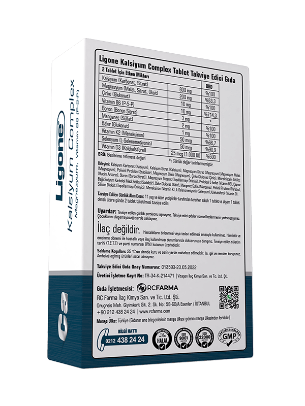 Ligone Kalsiyum Complex 60 Tablet