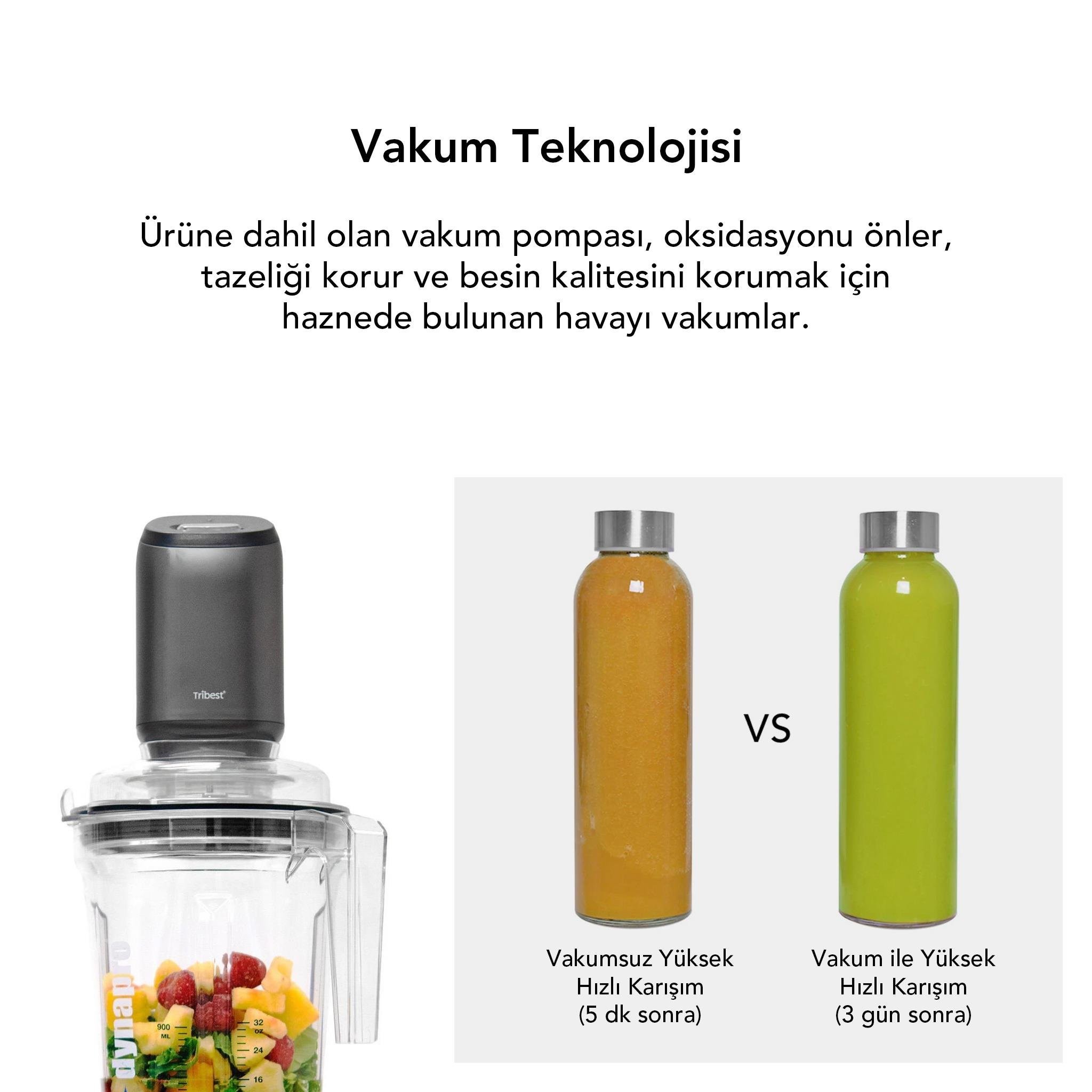 Cam Personal Vakumlu Blender,0,67 hp,500W,1250 ml,Vakumlu Hazne - PBG-5001-C