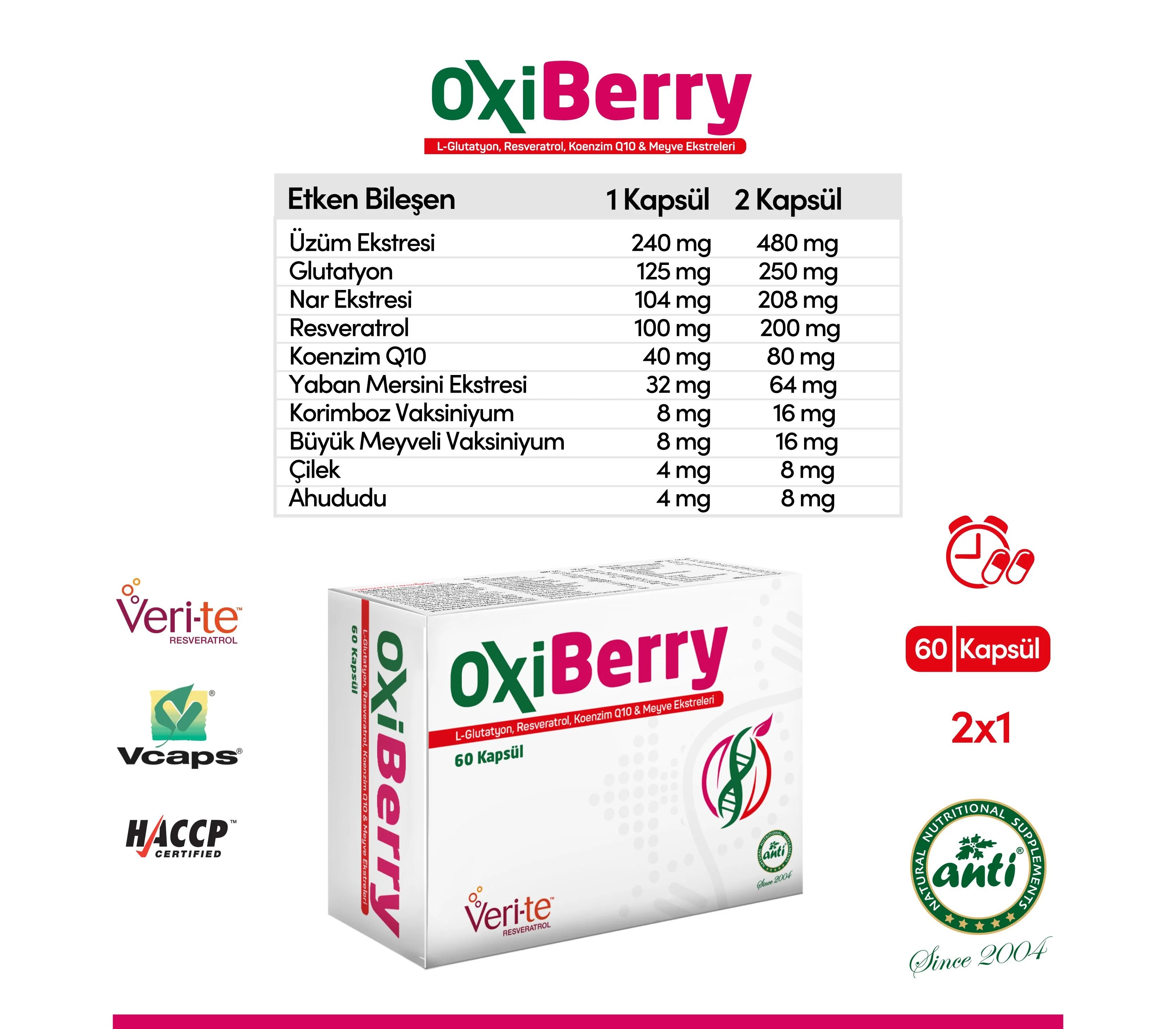 Oxiberry 60 Kapsül