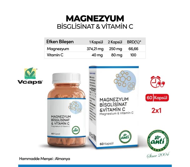 Magnezyum Bisglisinat Vitamin C