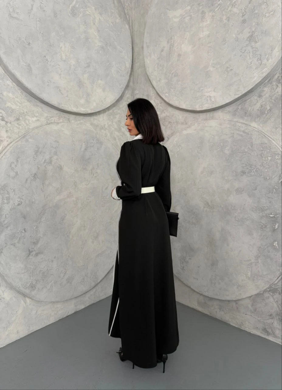 Atlas Kumaş Elbise(Kemer Dahildir)