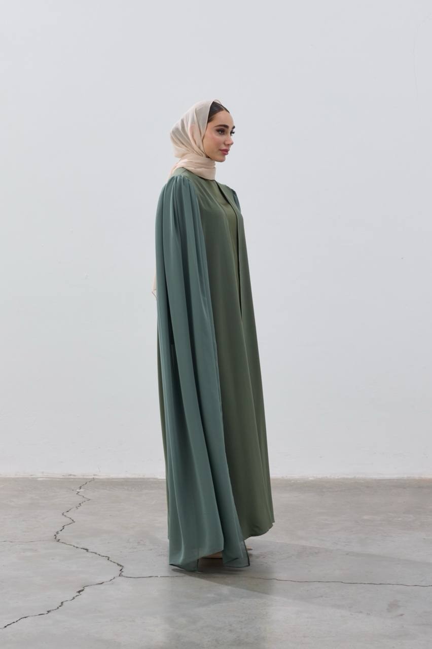 Şifon Katmanlı Abaya