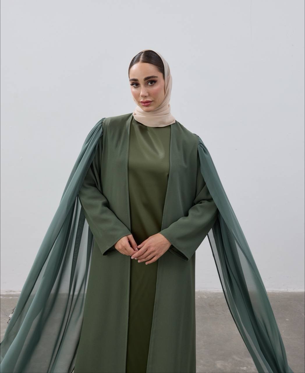 Şifon Katmanlı Abaya
