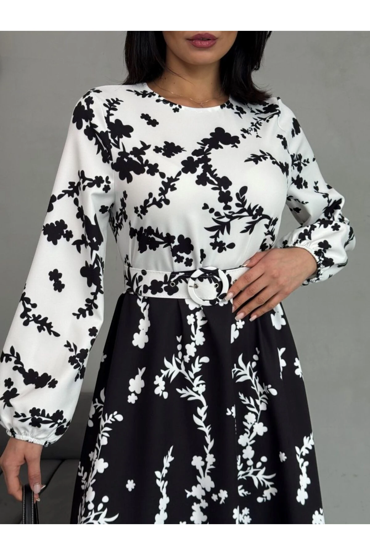 Atlas Kumaş Elbise (Kemer Dahildir)