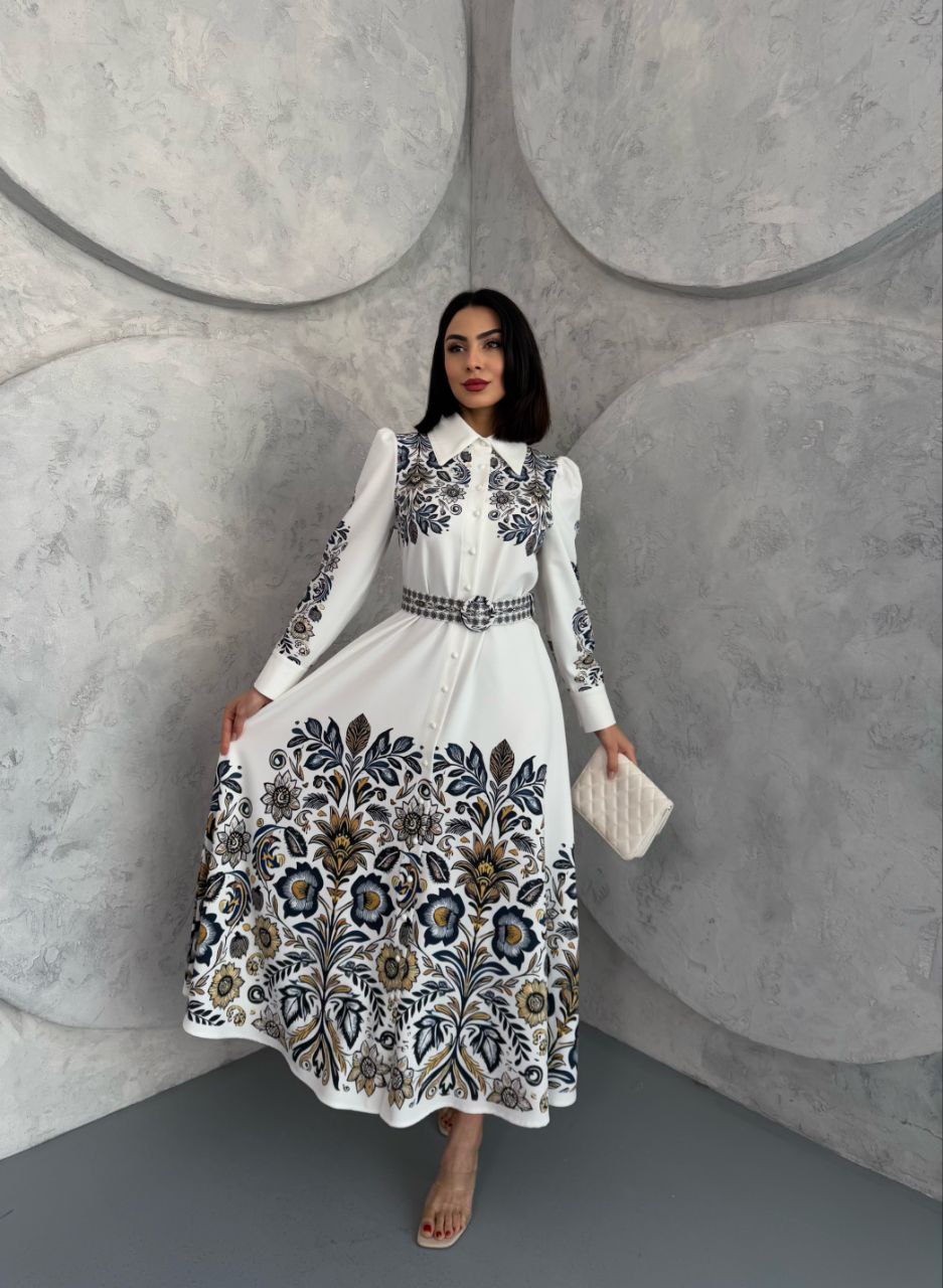 Atlas Kumaş Elbise (Kemer Dahildir) image