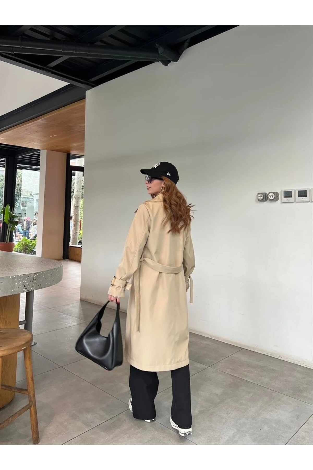 Su Geçirmez Leke Tutmaz Kuşaklı Astarlı Kadın Trençkot