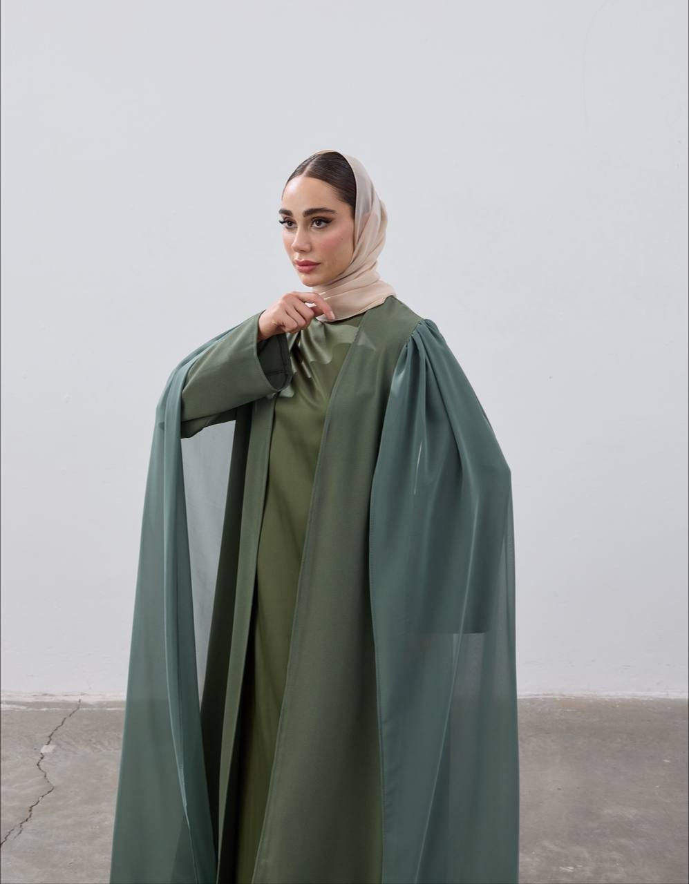 Şifon Katmanlı Abaya