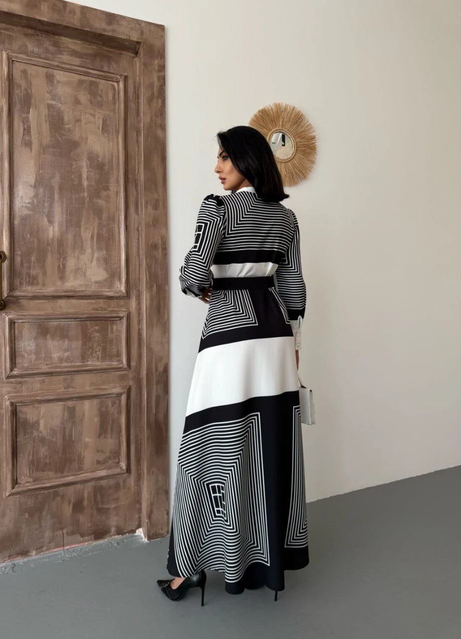 Atlas Kumaş Elbise (Kemer Dahildir)