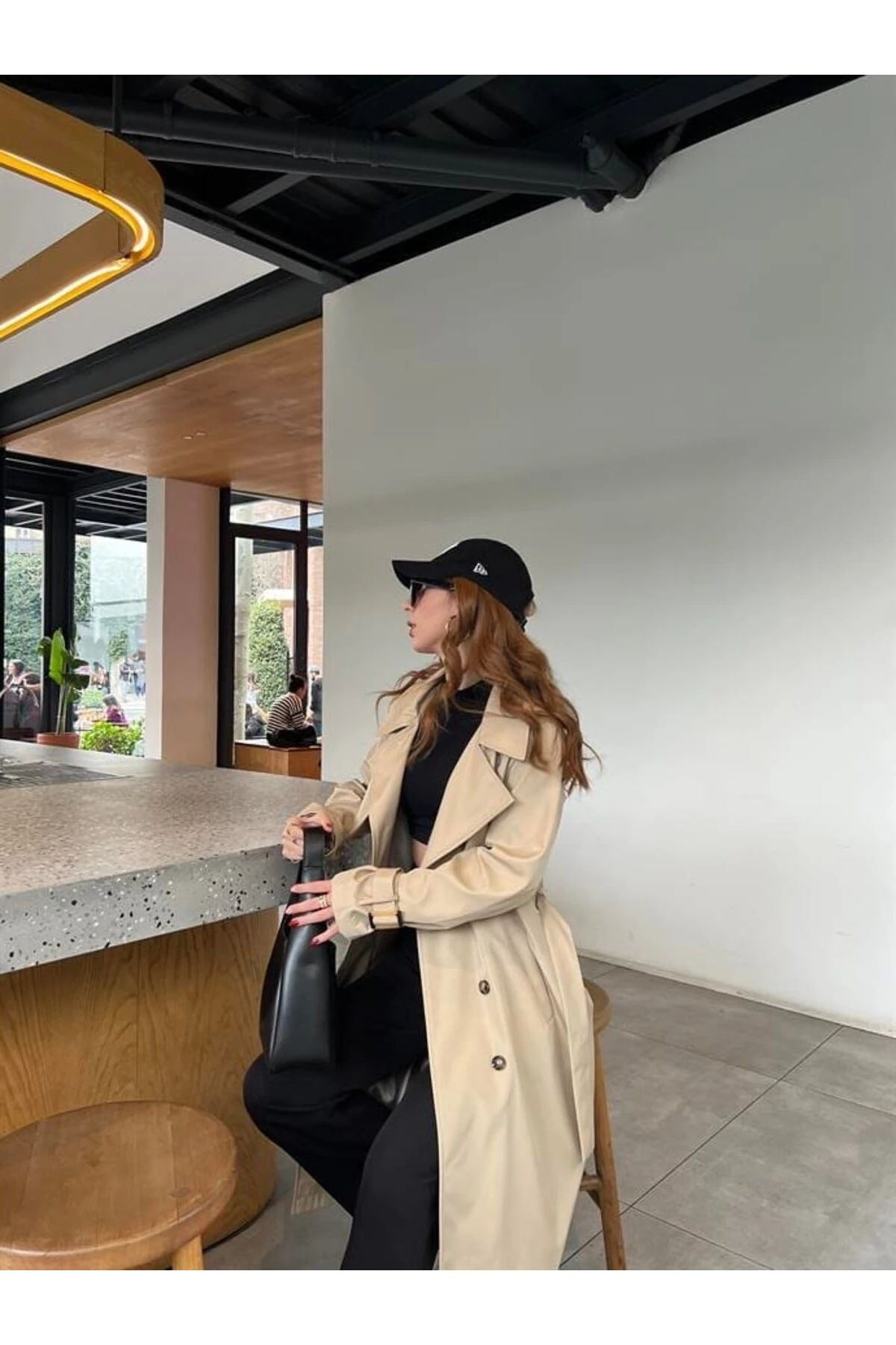 Su Geçirmez Leke Tutmaz Kuşaklı Astarlı Kadın Trençkot