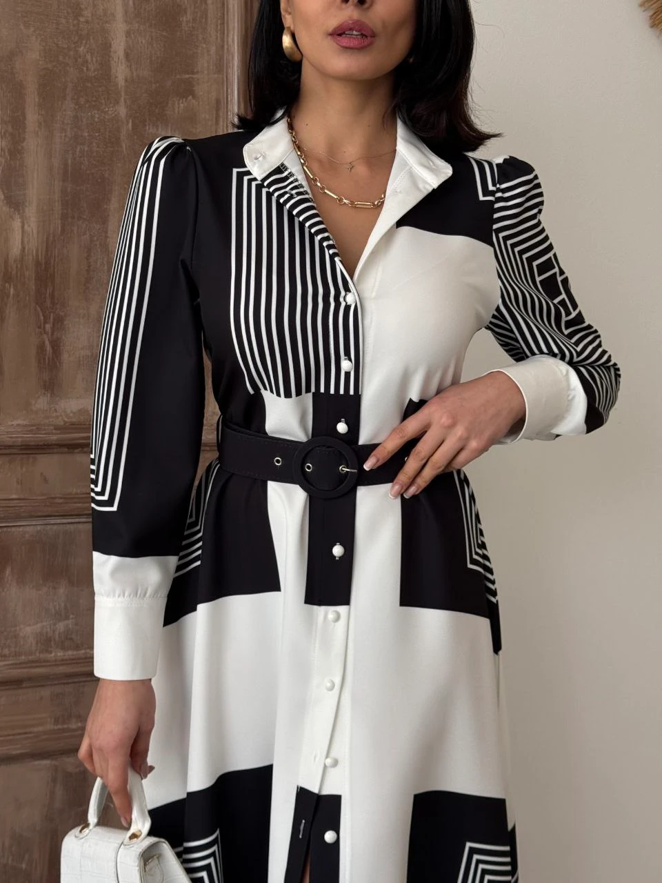 Atlas Kumaş Elbise (Kemer Dahildir)