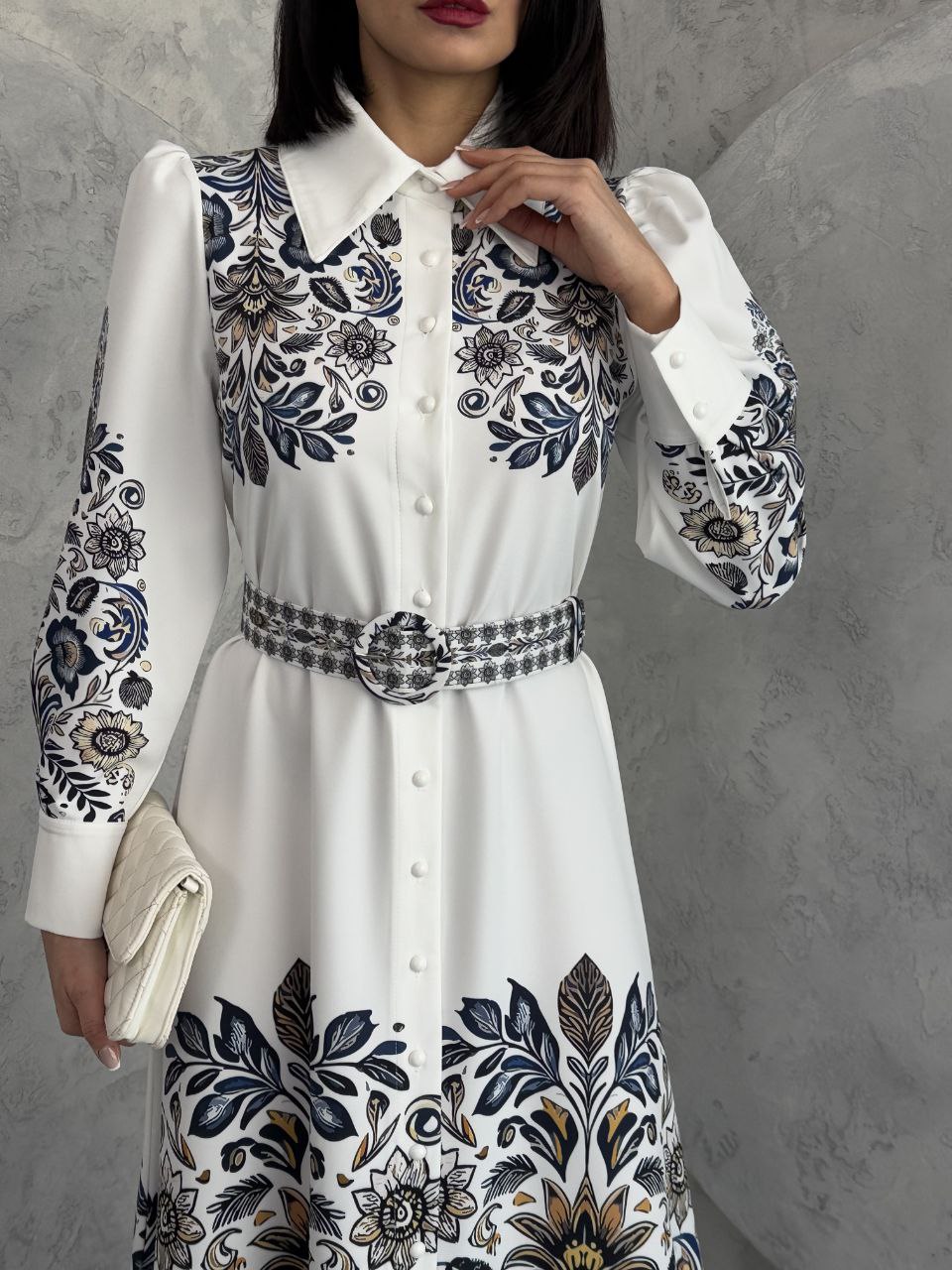 Atlas Kumaş Elbise (Kemer Dahildir)