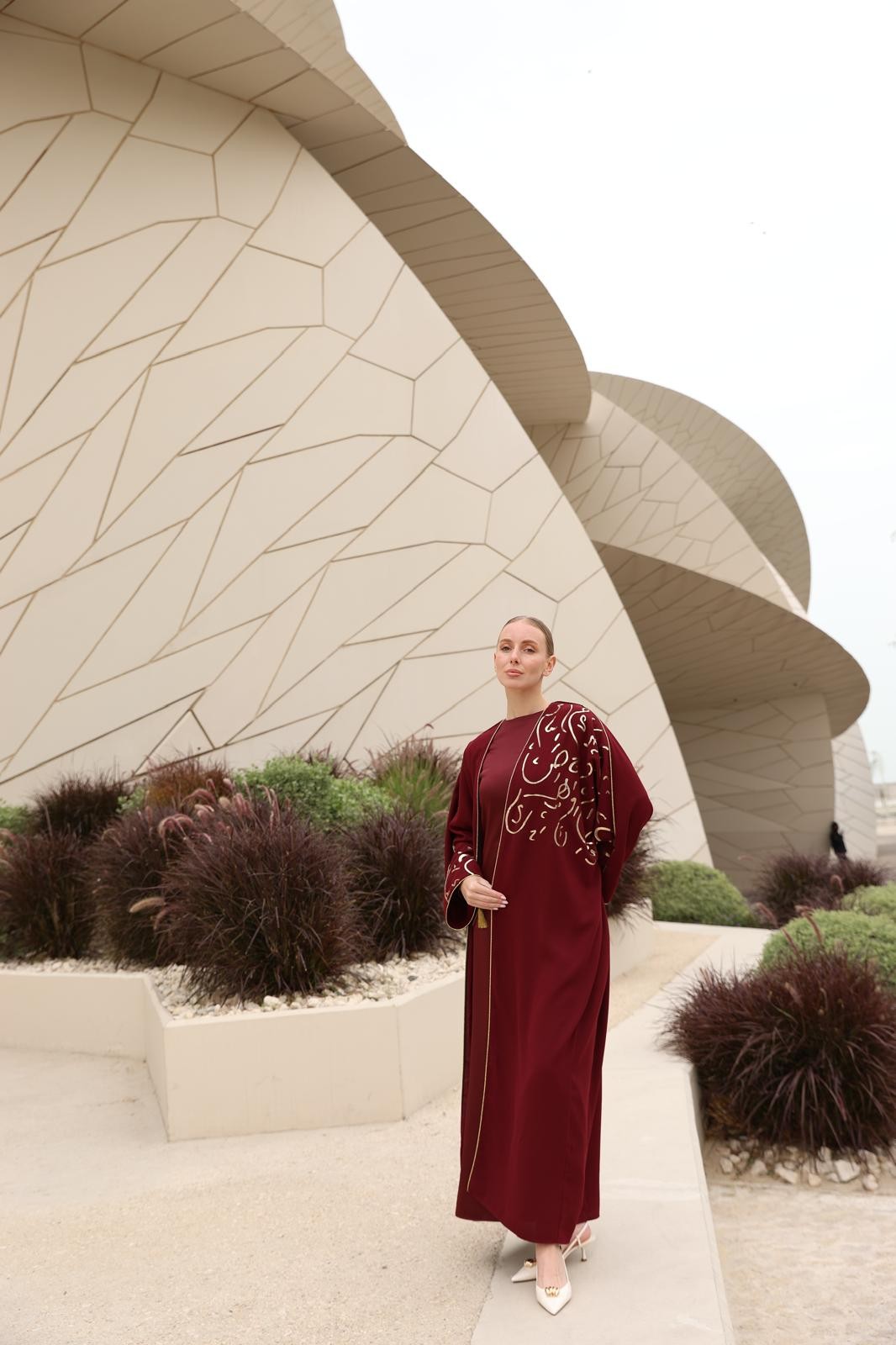 Hat Desenli Abaya