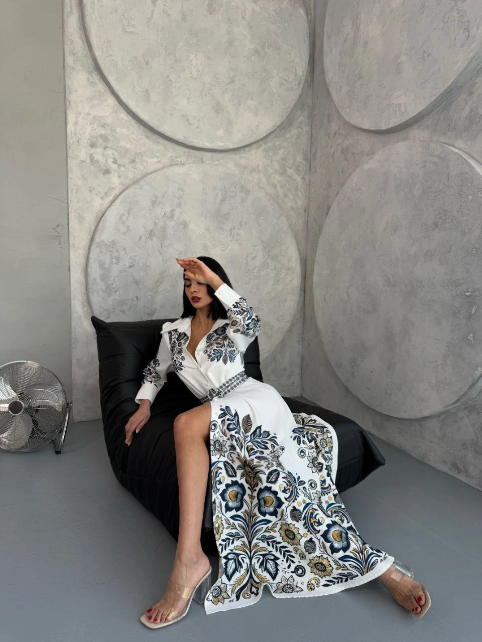 Atlas Kumaş Elbise (Kemer Dahildir)