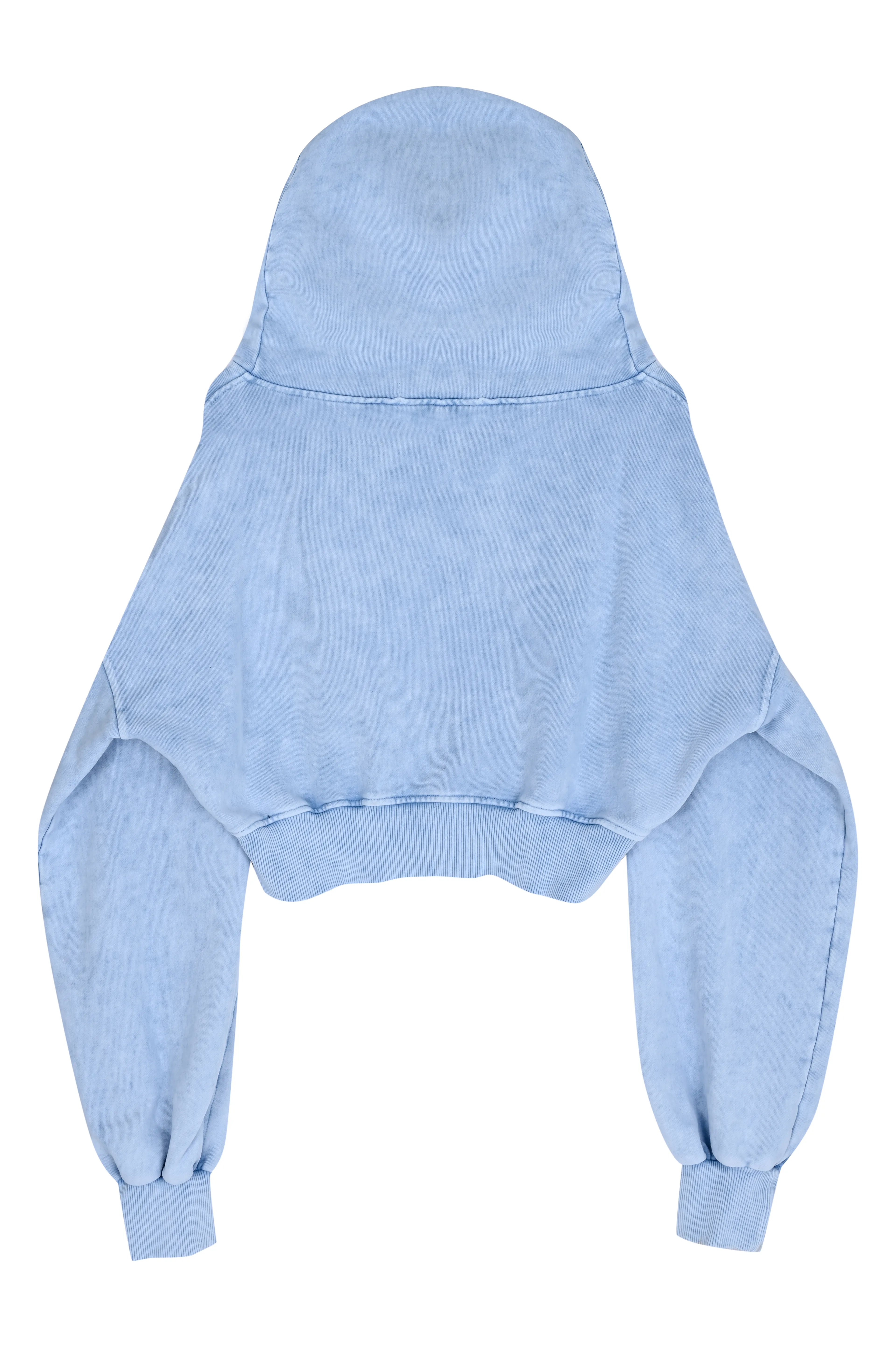 WUEN BABY BLUE CROP HOODIE 