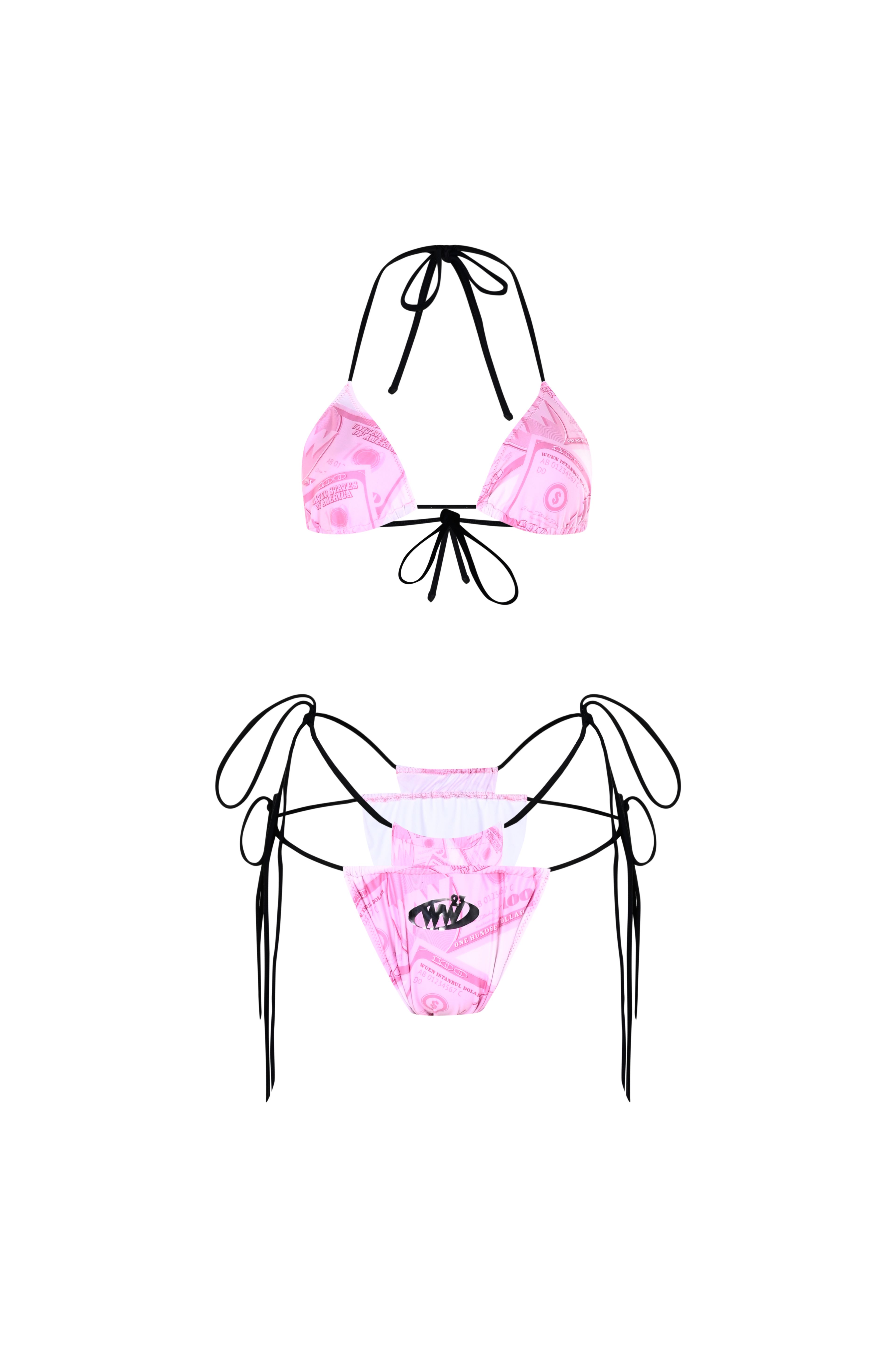 WUEN PINK MONEY BIKINI SET