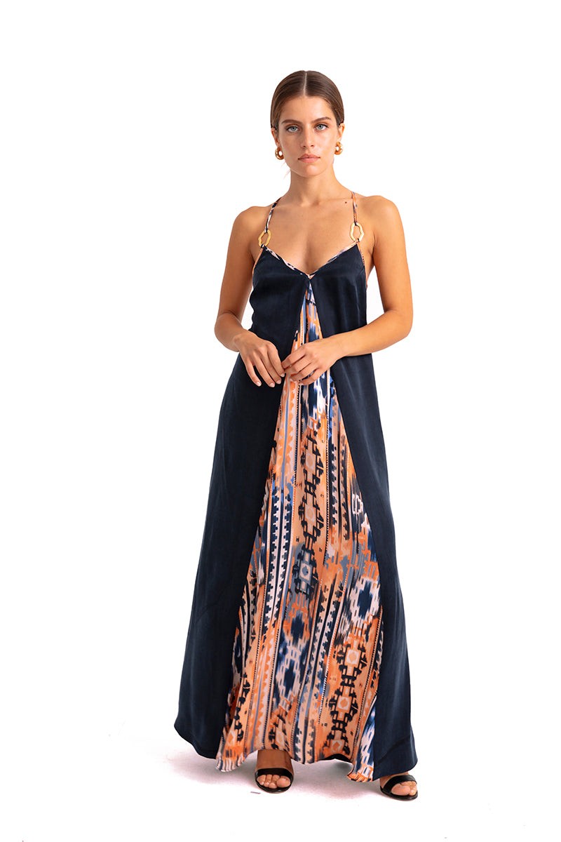 AURA V-NECK MAXI DRESS