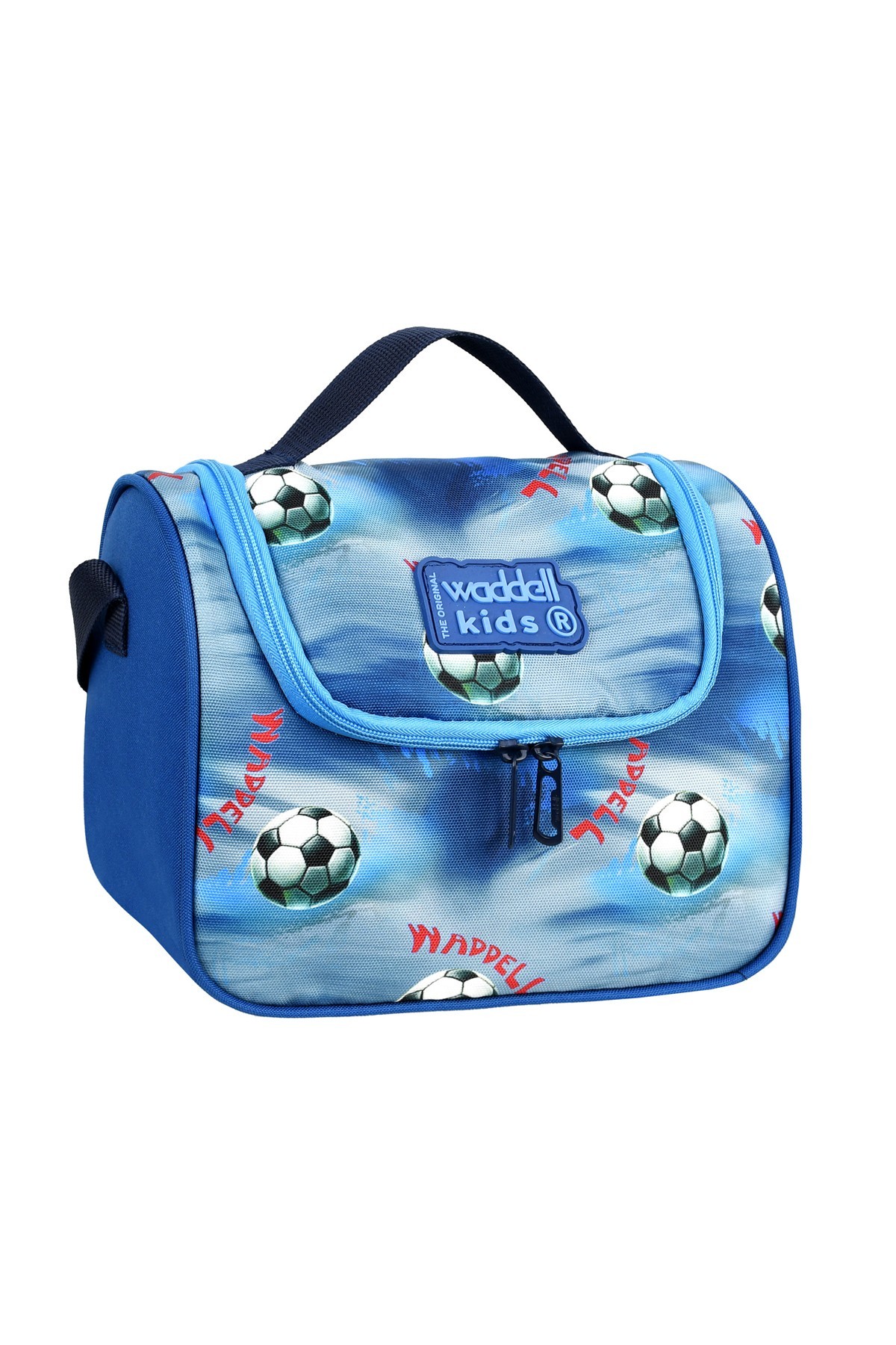 Waddell Lisanslı Lacivert-Mavi Futbol Temalı Termal-Isı Yalıtımlı Okul Termal Beslenme Çantası