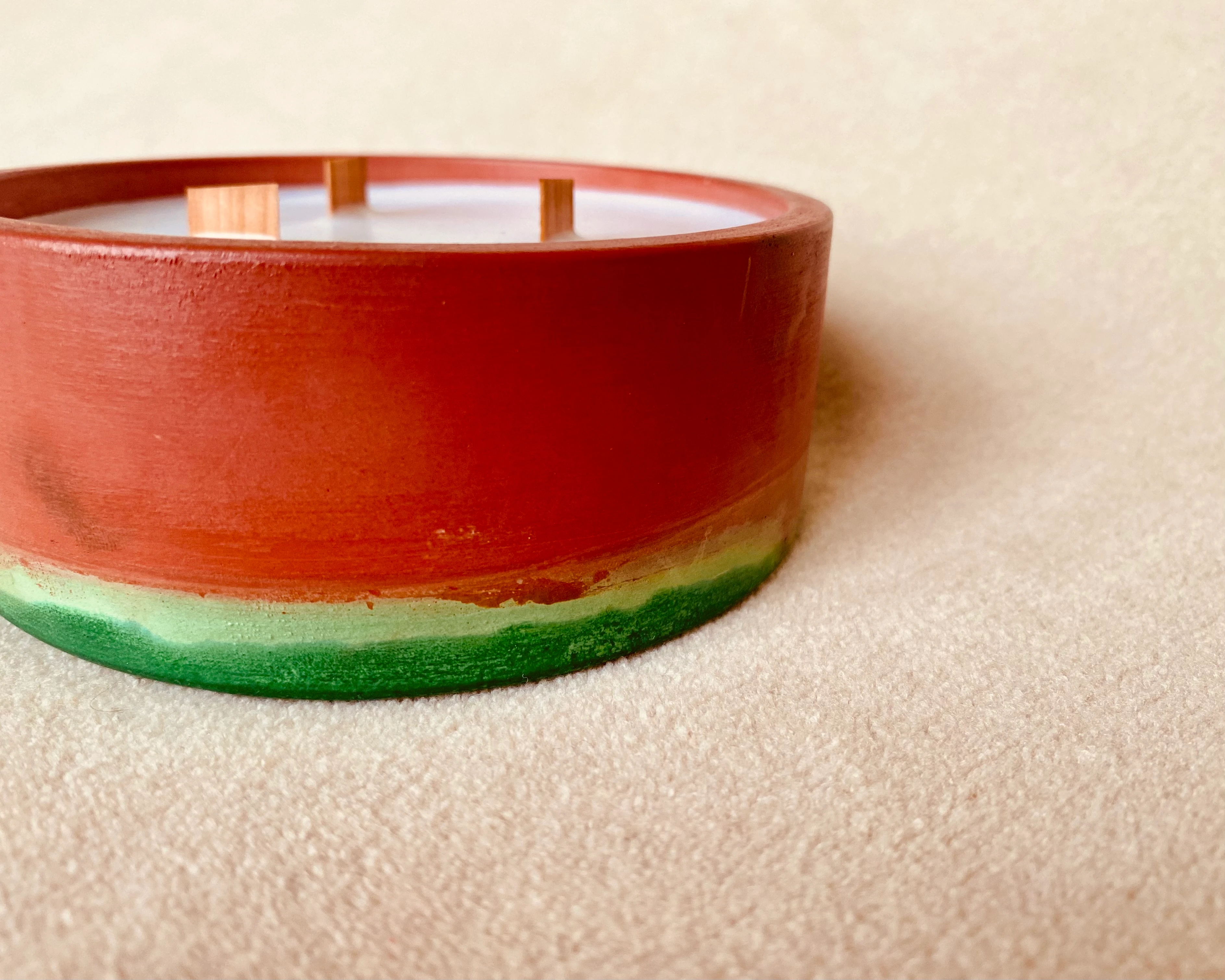 Terracotta Sunset – 3 Fitilli Büyük Soy Mum