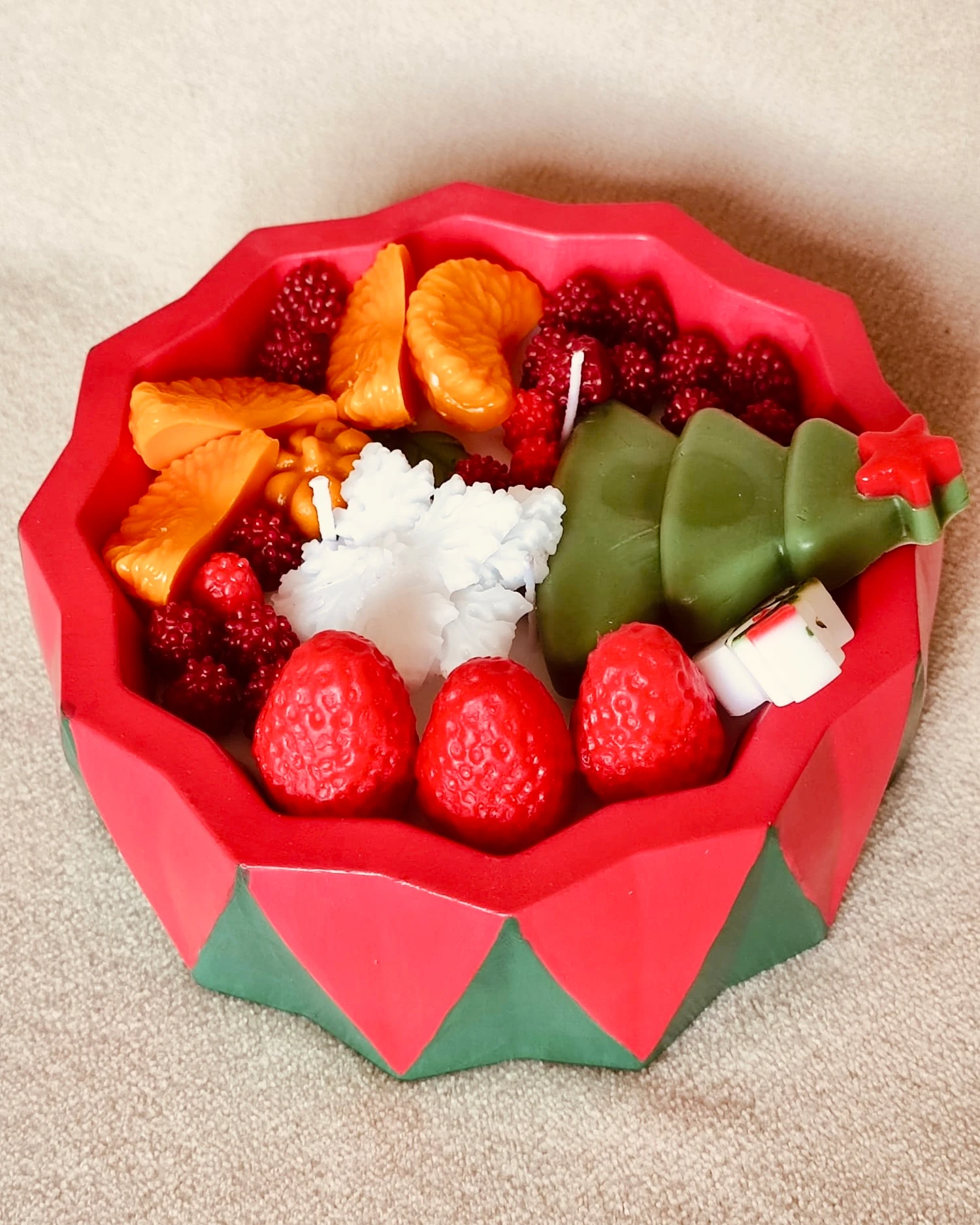 Winter Festive Bowl – Özel Yılbaşı Tasarım Mum