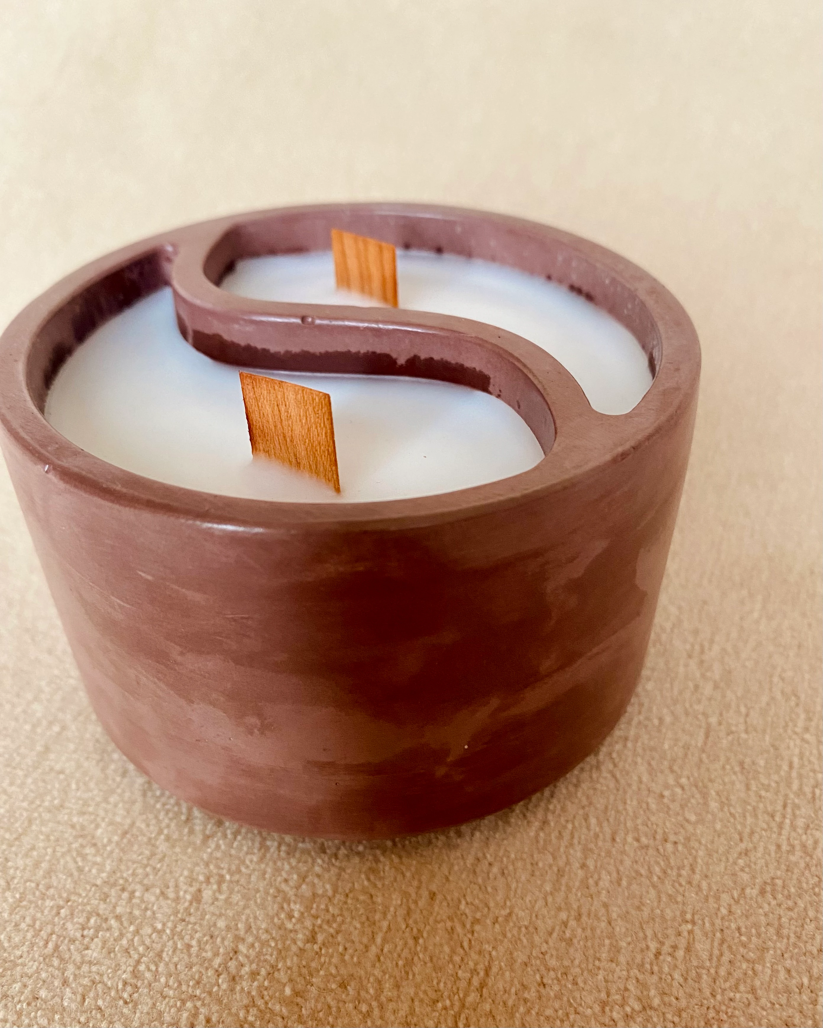 Earth Balance Yin–Yang – Çift Fitilli Doğal Soy Mum