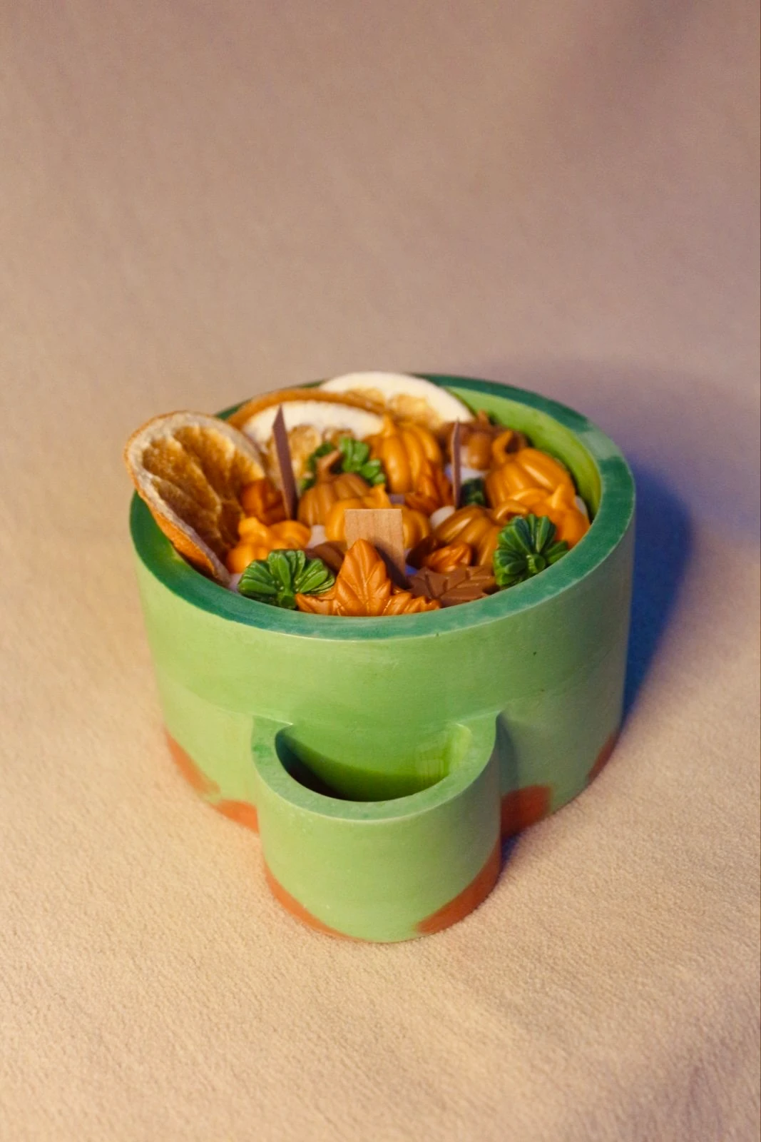 Autumn Pumpkin Bowl – Vanilya Kokulu Büyük Boy Taş Döküm Mum