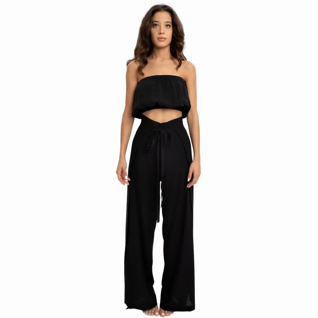 FreeSide Black Slit Harem Pants