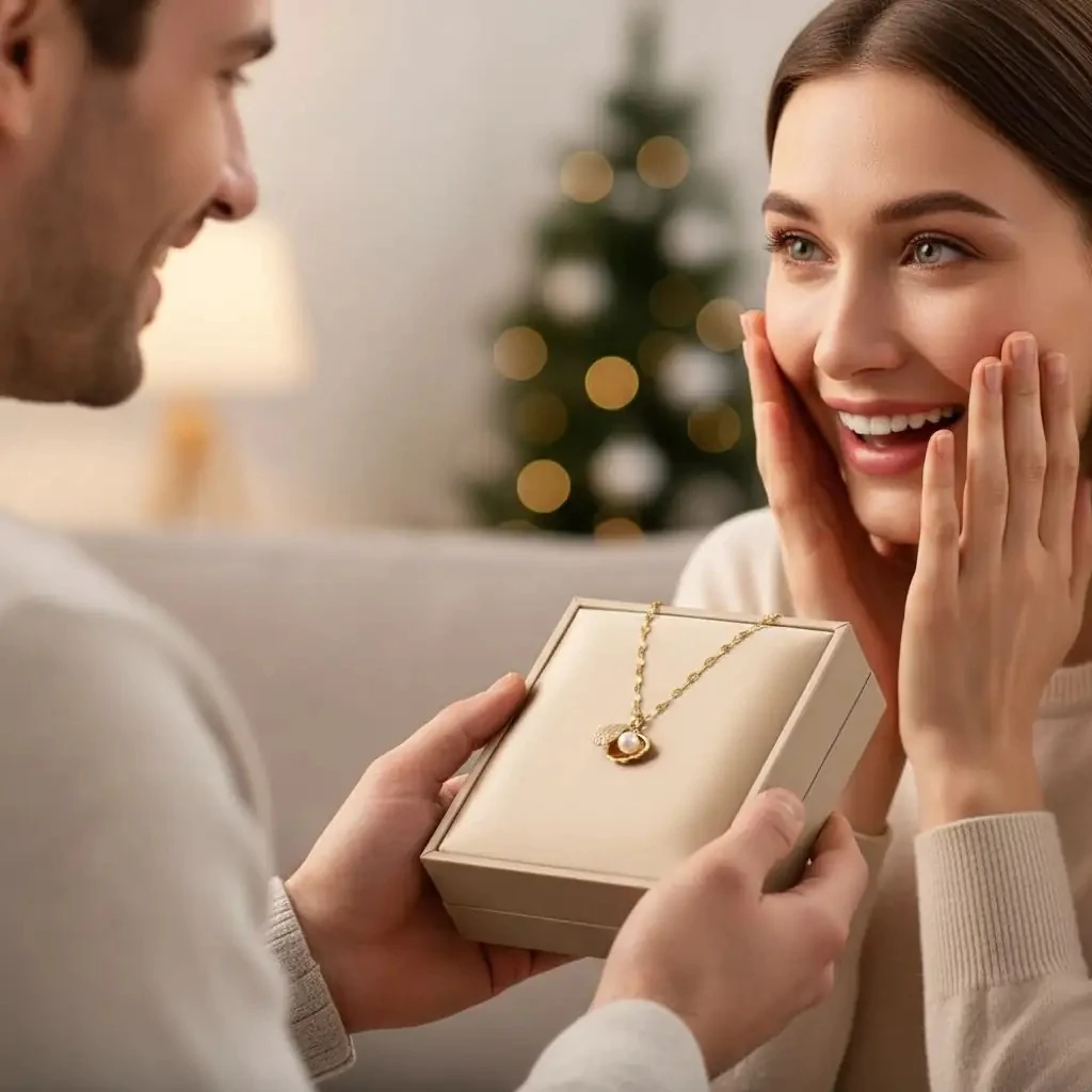 18 Ayar Altın Kaplama İnci & Kübik Zirkonya Kolye – Zarif Deniz Tarzı Tatil Mücevheri