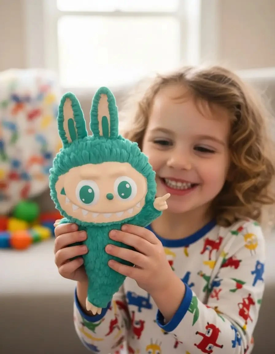 Green Labubu Masa Süsü – Koleksiyonluk Dekoratif Figür, Modern ve Eğlenceli Tasarım