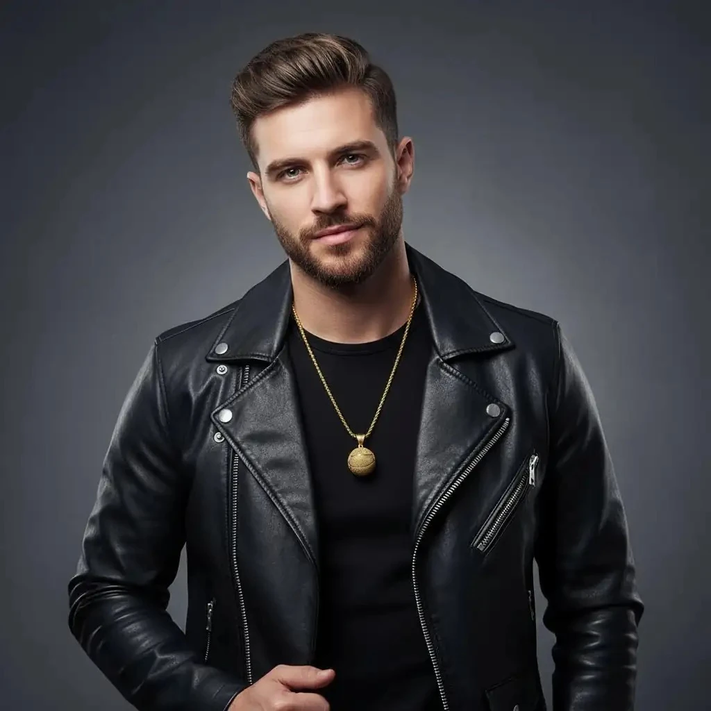 Punk Tarzı Altın Basketbol Kolye – Erkekler İçin Spor ve Sokak Modası Aksesuarı