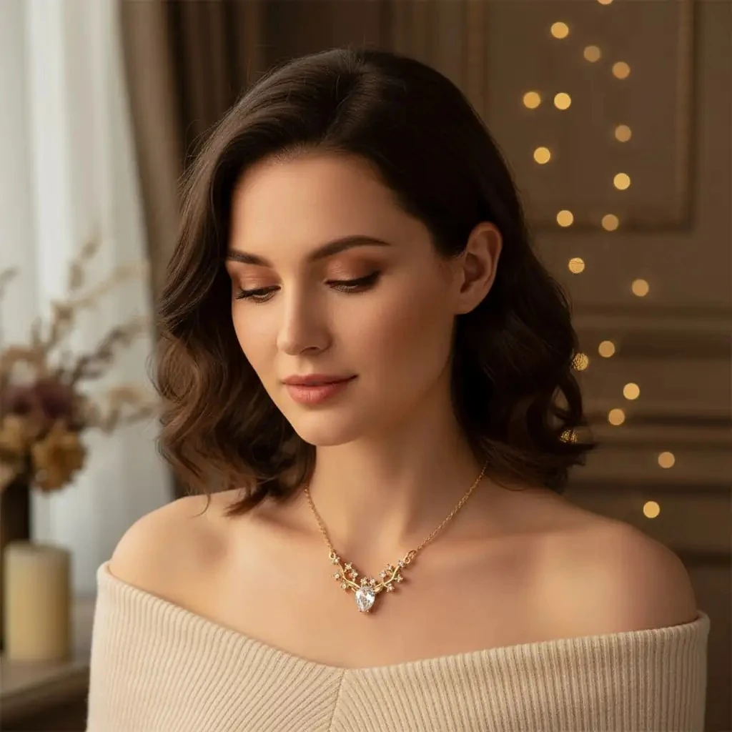 Zarif Geyik Figürlü Kolye – Minimalist ve Anlamlı Tasarım, Kadınlar İçin Doğa Temalı Takı