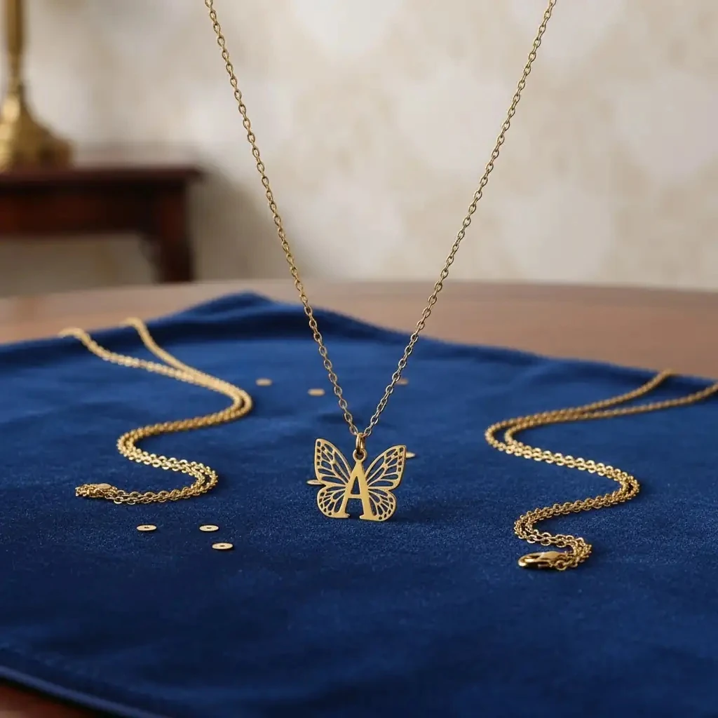 A Harfli Paslanmaz Çelik Kolye – Minimalist Niche Tasarım, Şık ve Dayanıklı Hediye Seçeneği