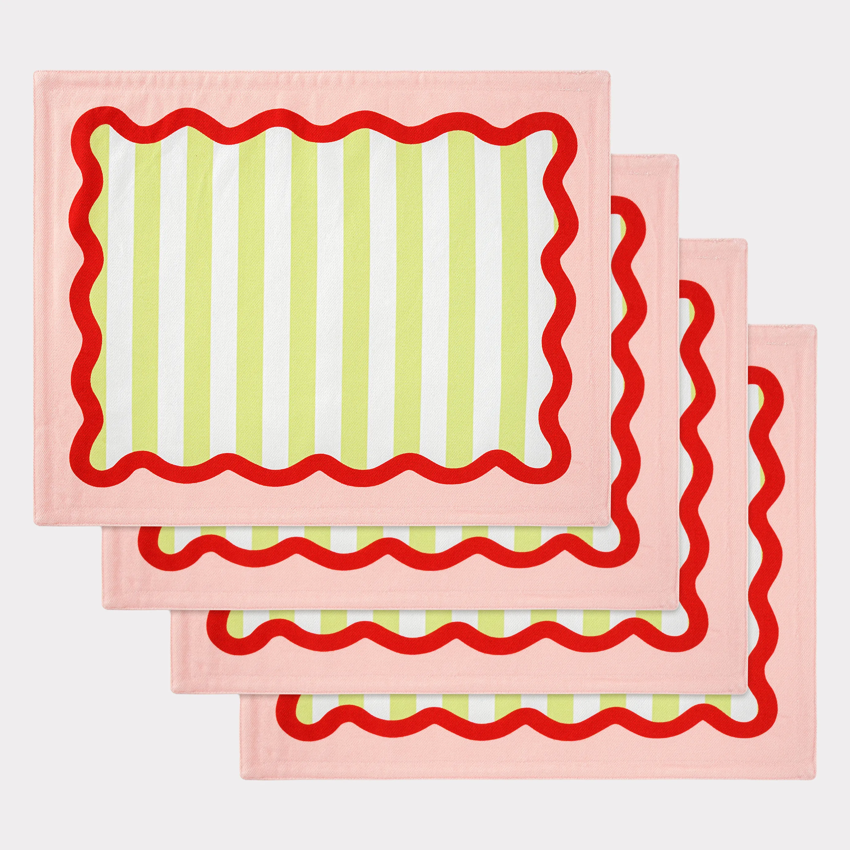 Rainbow Amerikan Servis 4 'lü Çift Yönlü - Pembe