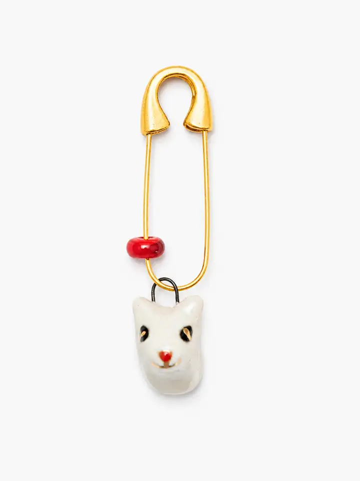 Kedi Yüzü Charm Broş