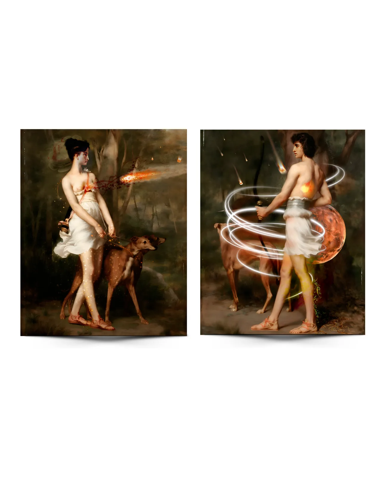 Eros & Psyche 2'li Set Tablo — 120 × 150 cm