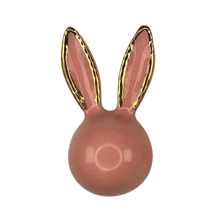 Bunny - Seramik Tavşan Dolap Kulpu — Pembe