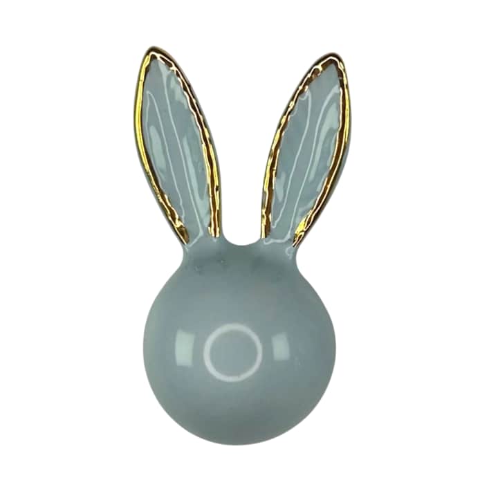 Bunny - Seramik Tavşan Dolap Kulpu — Mavi