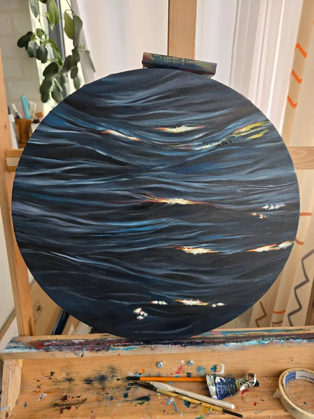 "O Günün Yankısı" 40 cm yağlı boya tablo