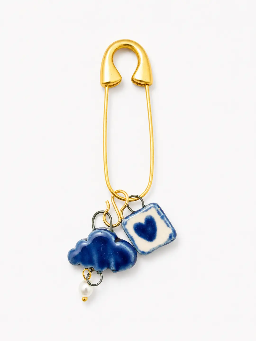 Mavi  bulut Charm Broş