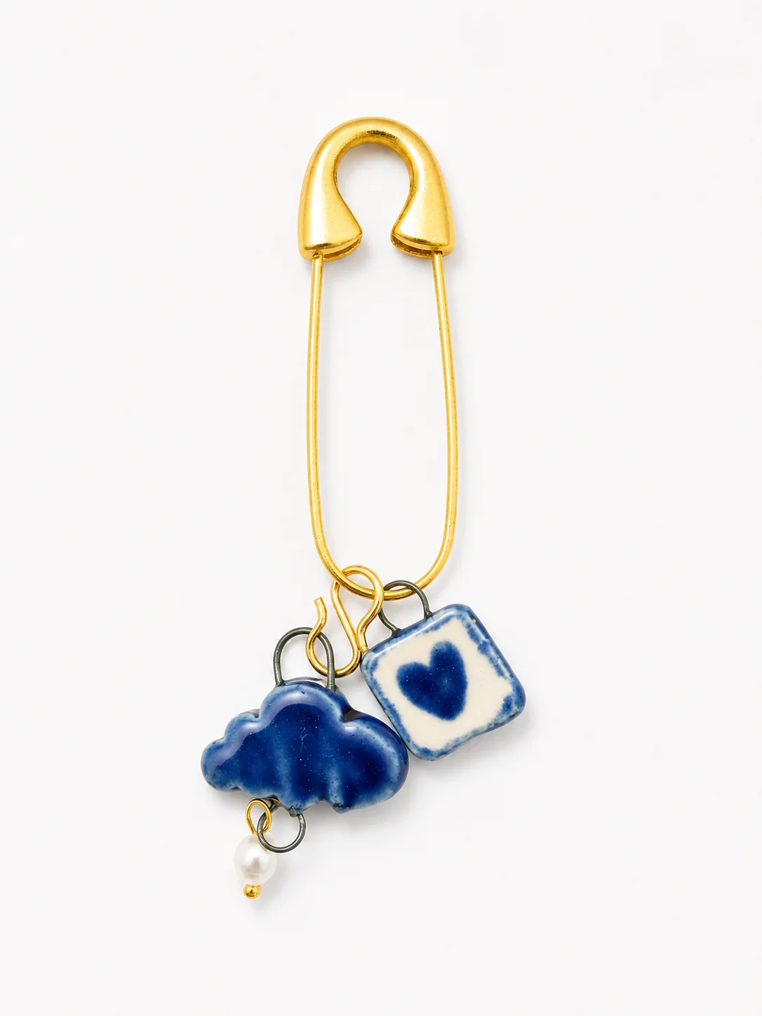 Mavi bulut Charm Broş