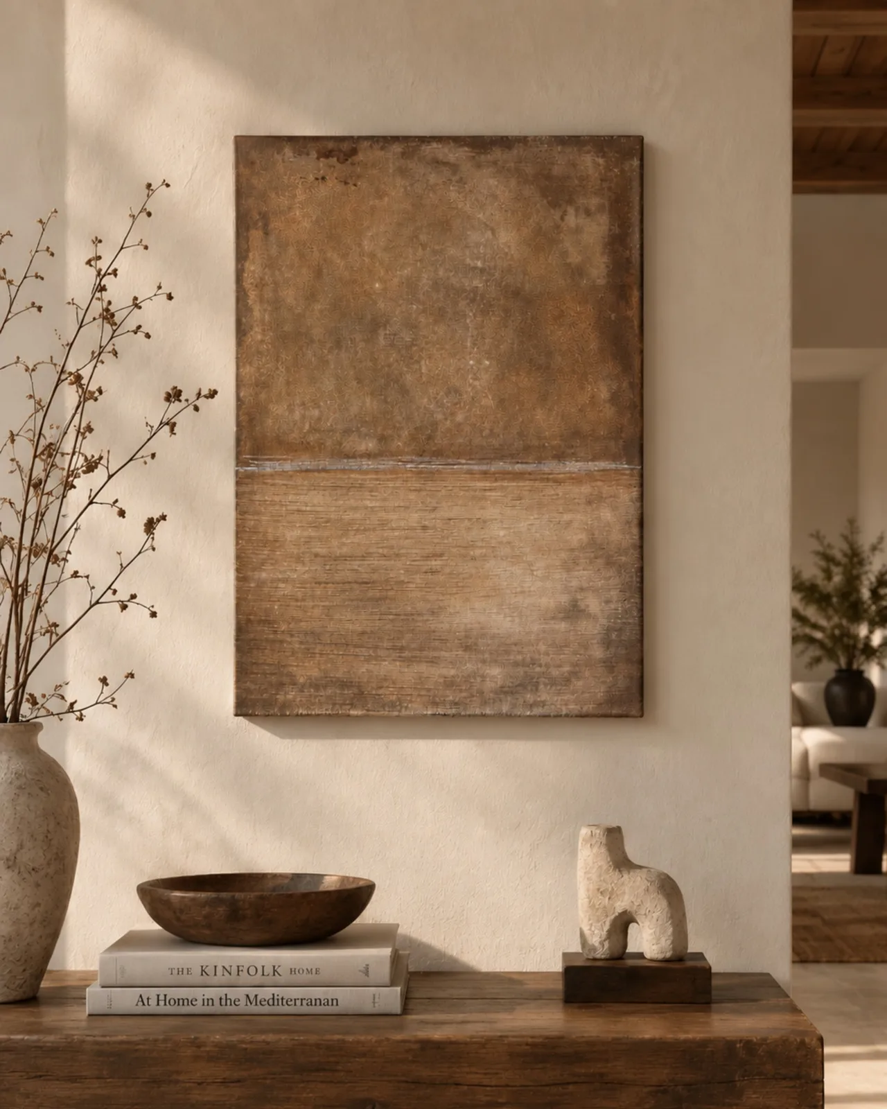 Wabi Sabi Soyut Tablo - Atsumi 50x70